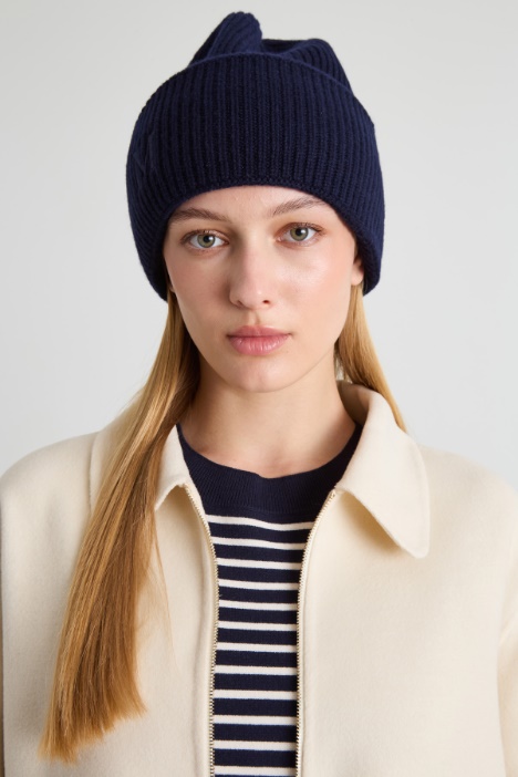 Gorro de cachemira acanalada Intrend