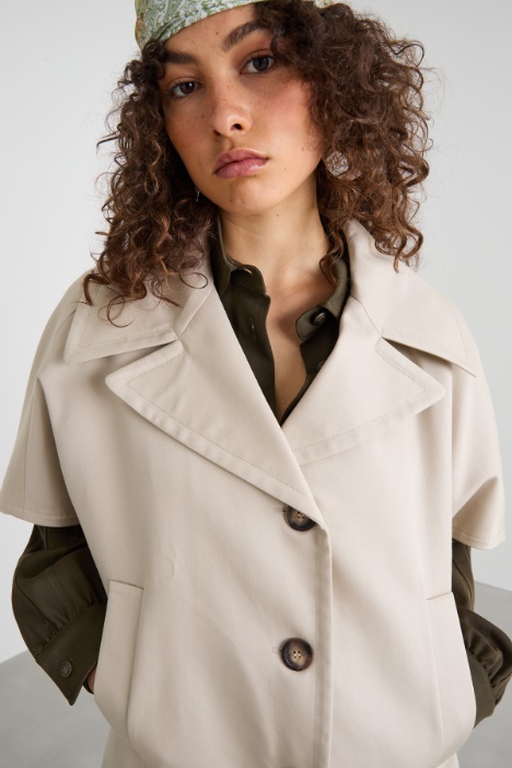 Cappa in gabardina di cotone