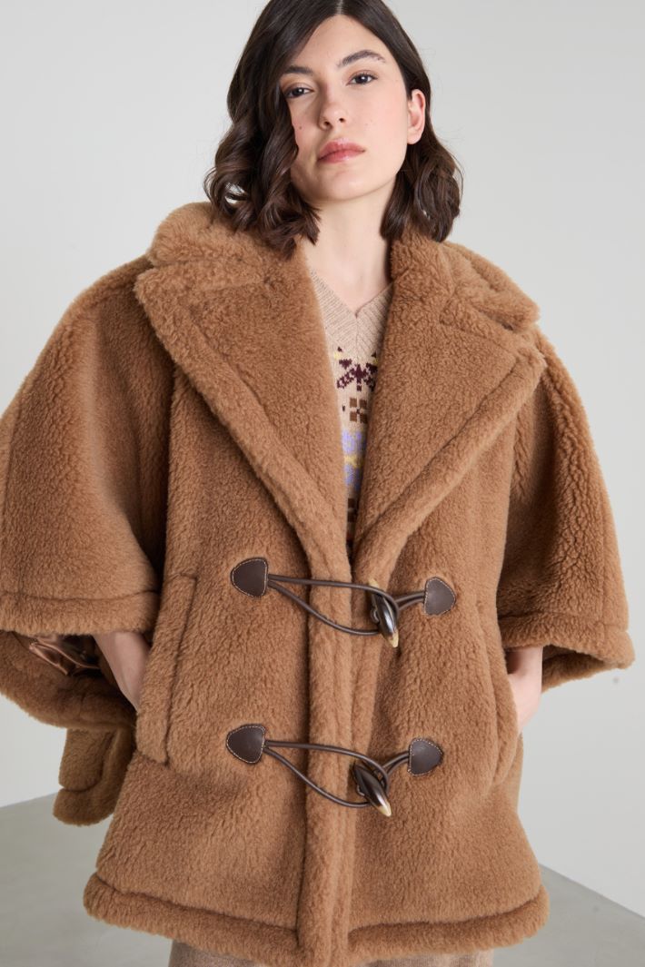 Camel and silk cape Intrend - 4