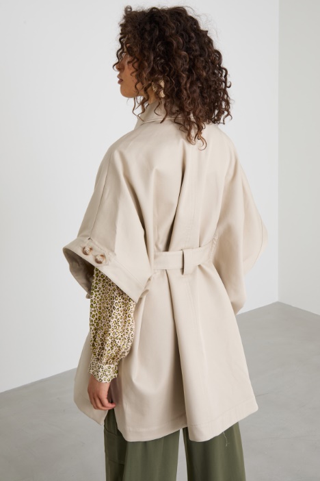 Cappa in gabardina di cotone