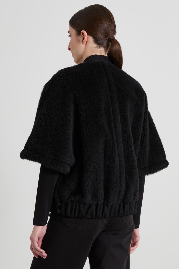 Teddy fabric bomber jacket cape Intrend - 3