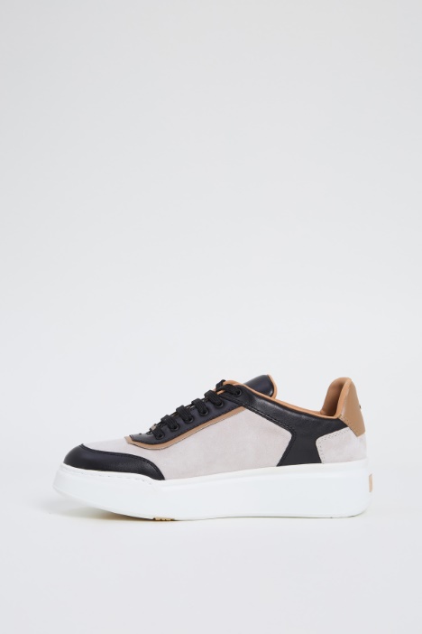 Sneakers in pelle color block