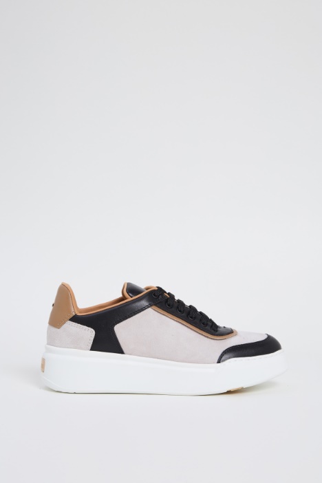 Sneakers in pelle color block Intrend