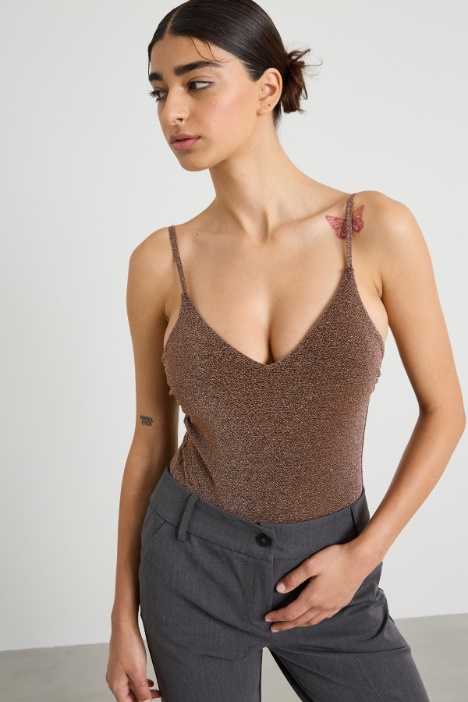 Lurex jersey one-piece swimsuit Intrend