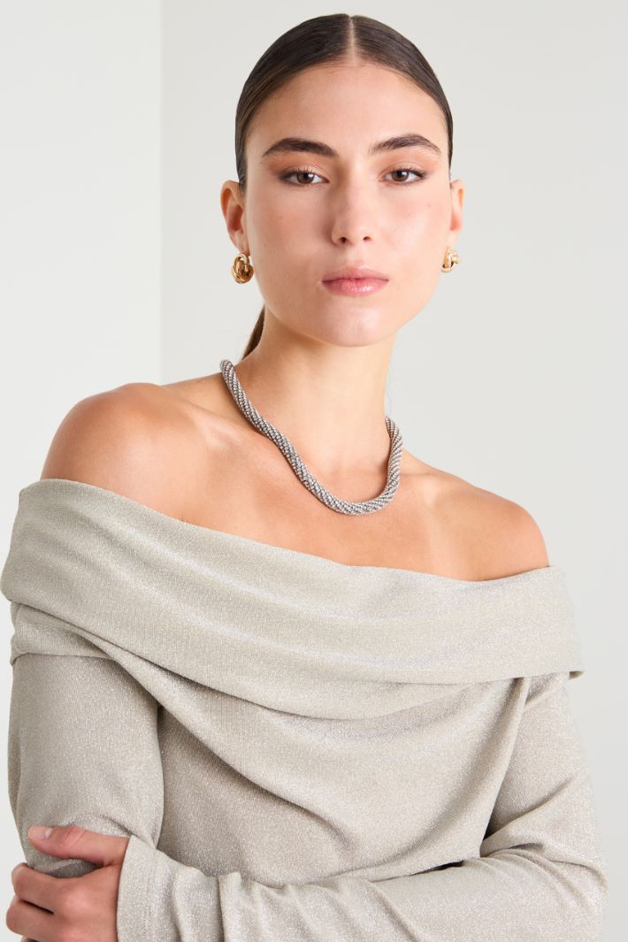 Off-shoulder neckline sweater Intrend - 4