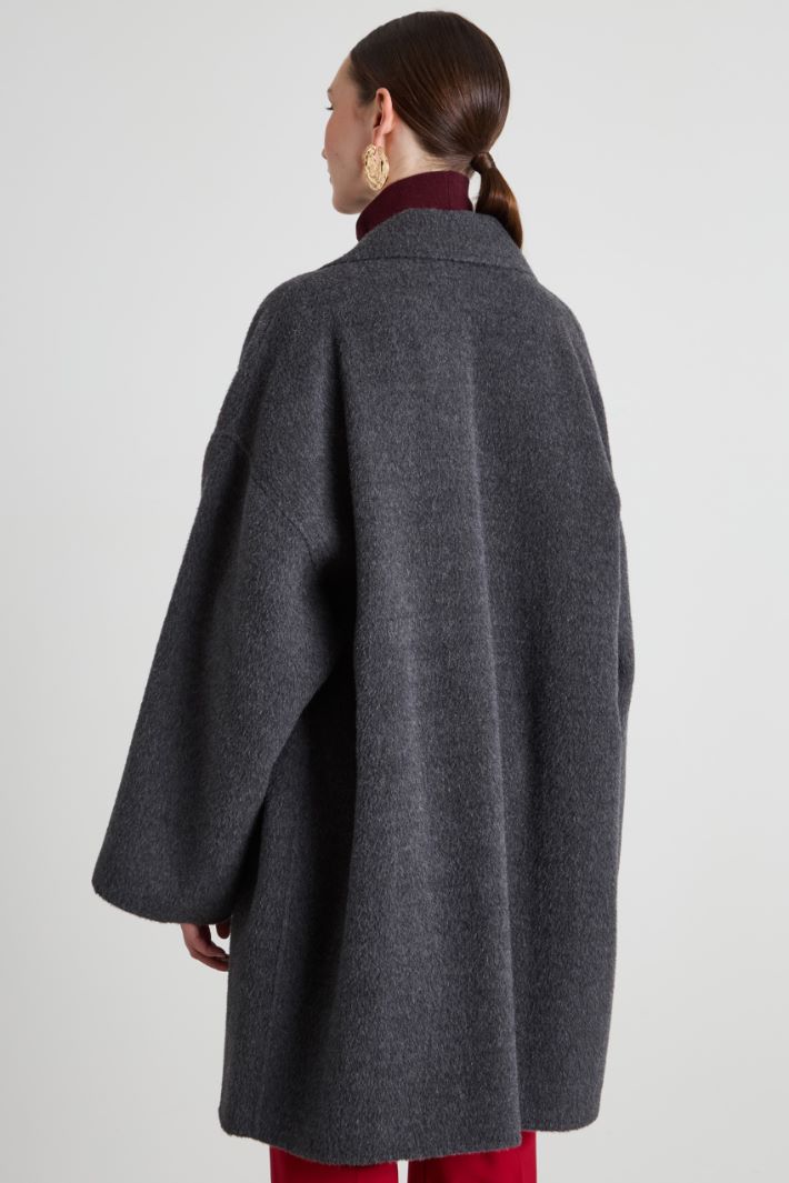 Oversized wool and alpaca coat Intrend - 3