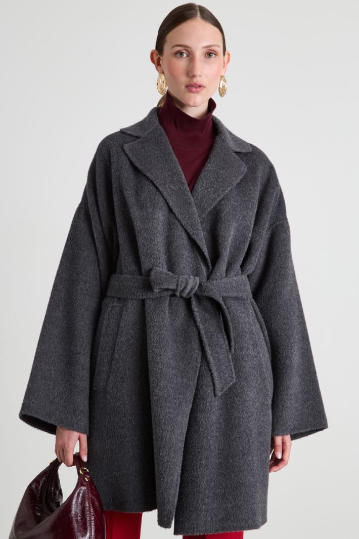 Oversized wool and alpaca coat Intrend - 2