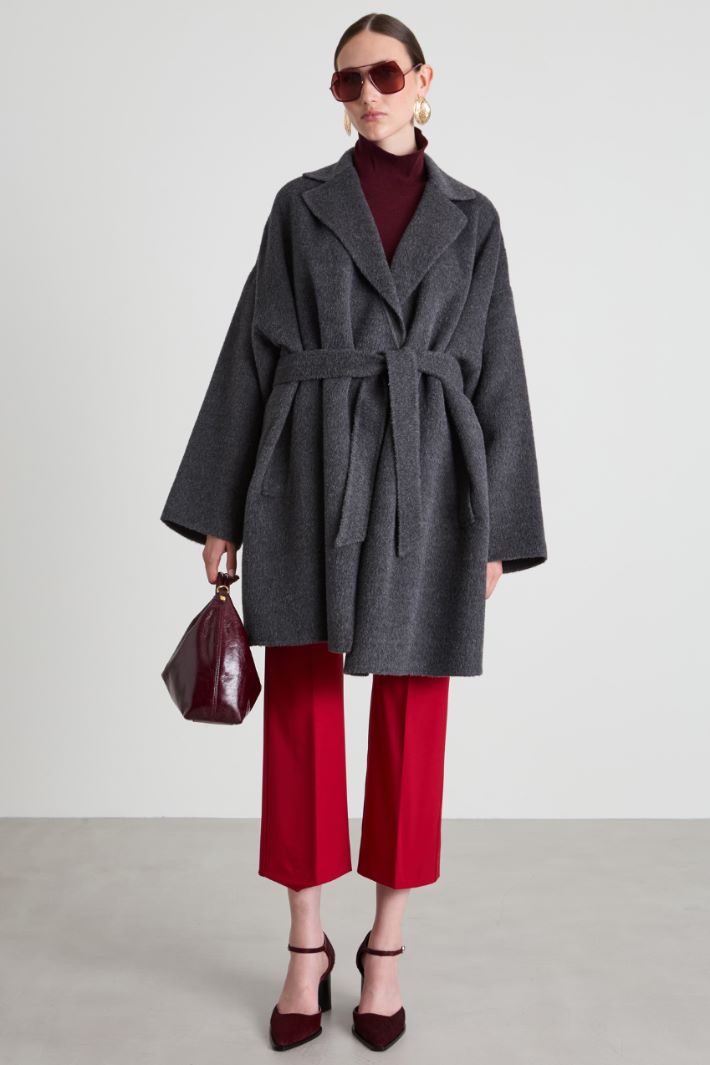 Oversized wool and alpaca coat Intrend