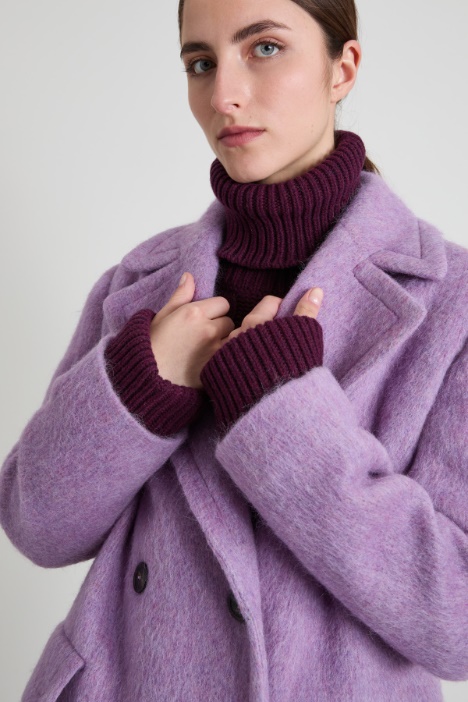 Double-breasted brushed coat Intrend - 2
