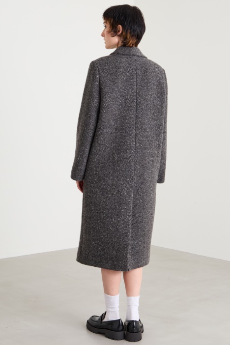 Cappotto in tweed di lana
