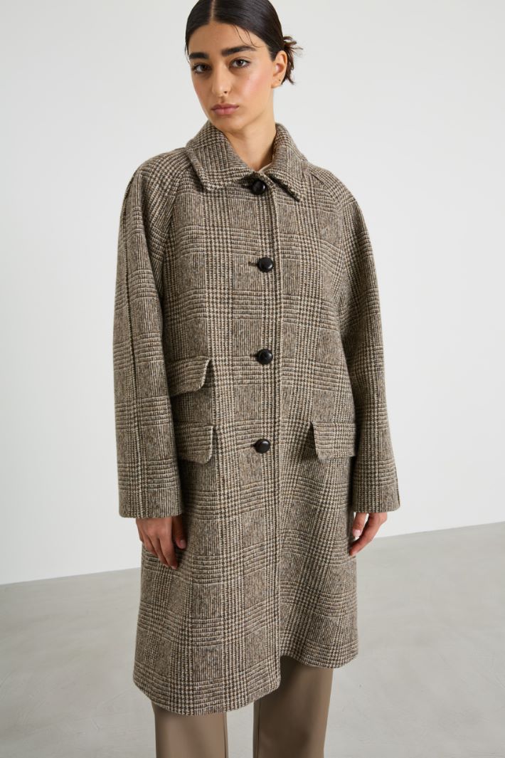 Cappotto in tweed di lana Intrend - 2