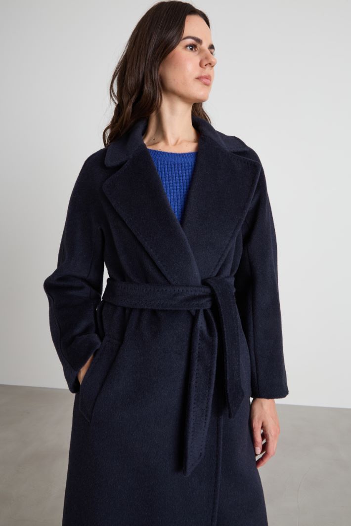 Wool and alpaca robe coat Intrend - 4