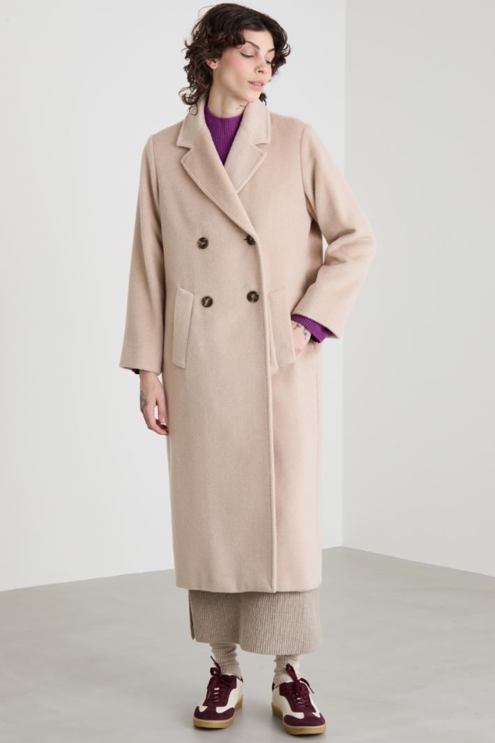 Cappotto doppiopetto in spazzolino Intrend - 4