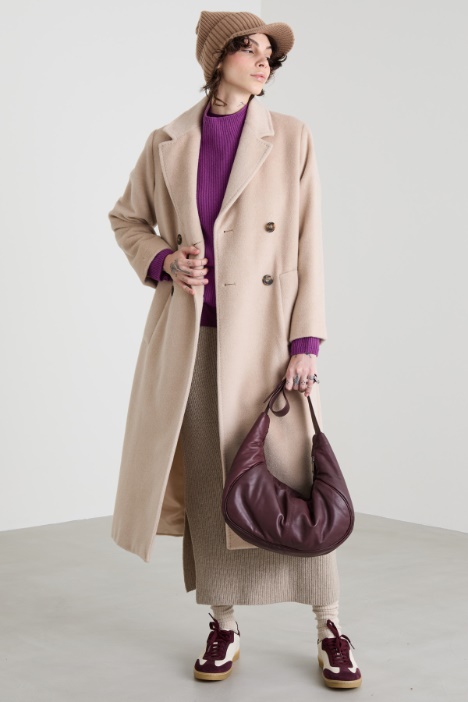 Cappotto doppiopetto in spazzolino Intrend