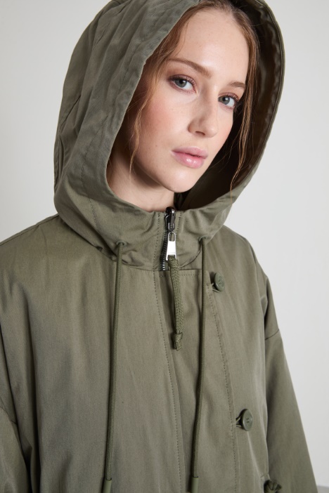 Parka reversibile in gabardina