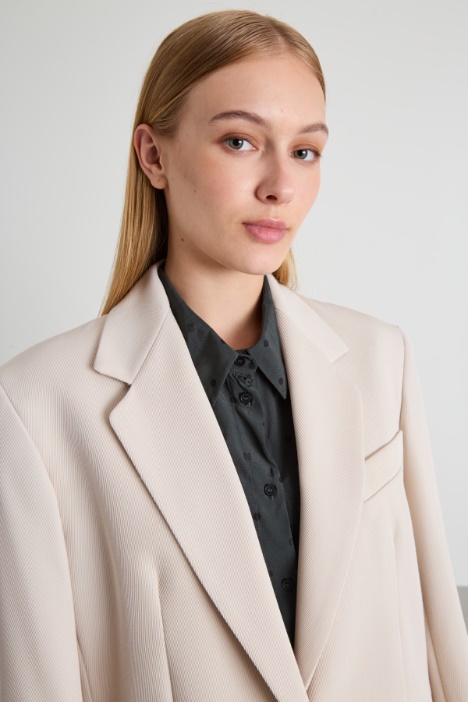 Blazer oversize in mista lana