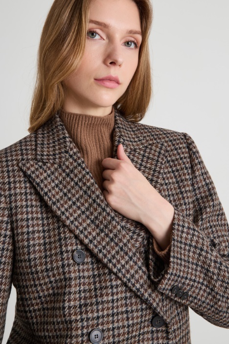 Blazer cropped armaturato