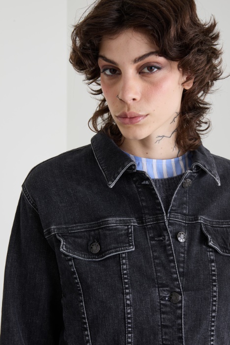 Giacca boxy in denim