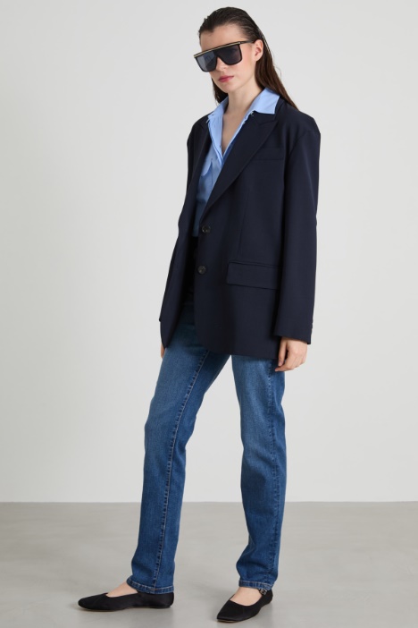 Oversized gabardine blazer Intrend