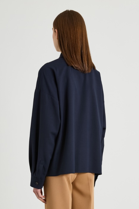 Giacca in gabardina di misto lana