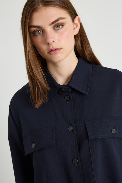 Giacca in gabardina di misto lana