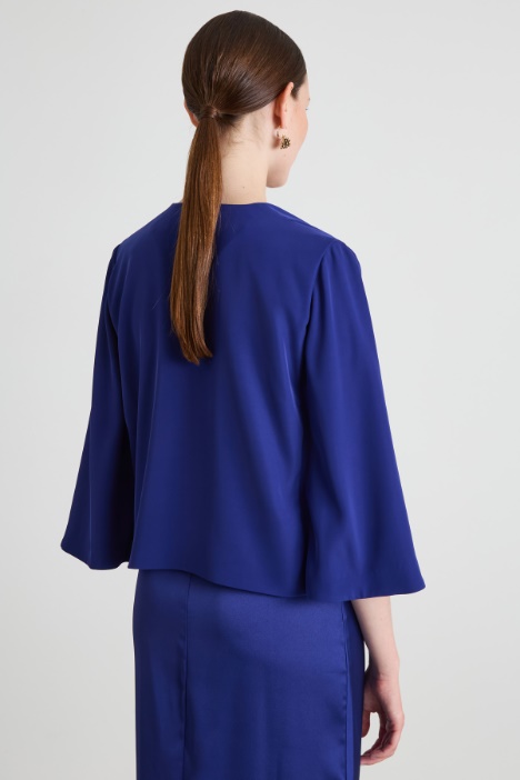 Giacca corta in tessuto fluido