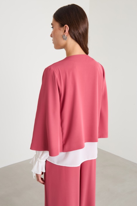 Giacca corta in tessuto fluido