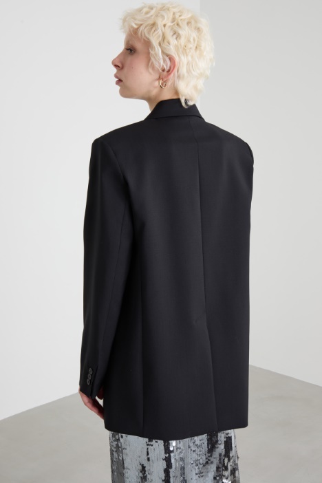 Blazer dritto in pura lana