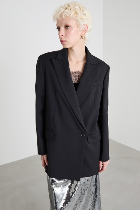 Straight blazer in pure wool Intrend