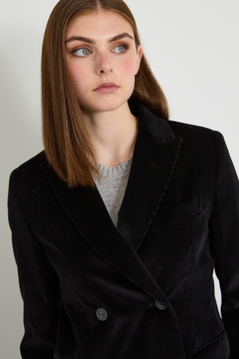 Blazer doppiopetto in velluto