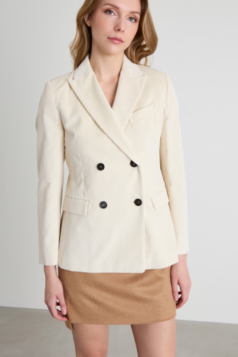 Double-breasted velvet blazer Intrend