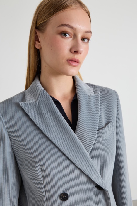 Blazer doppiopetto in velluto