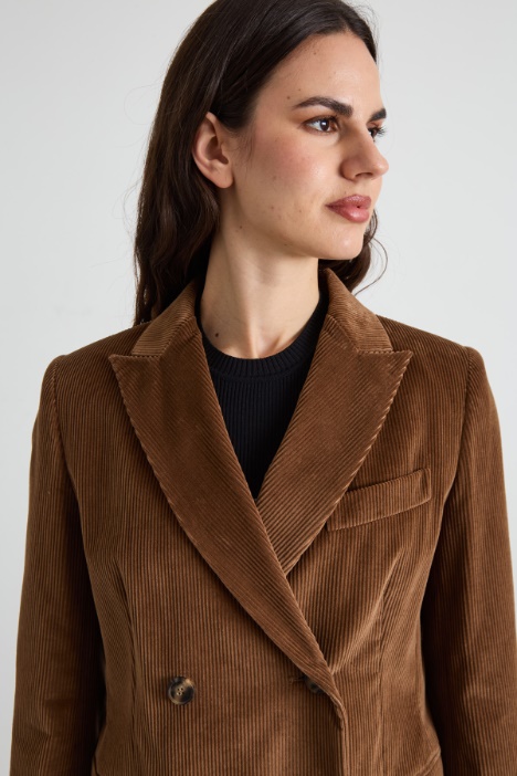 Blazer doppiopetto in velluto