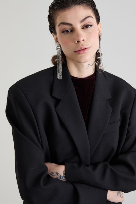 Blazer over in tela di lana Intrend