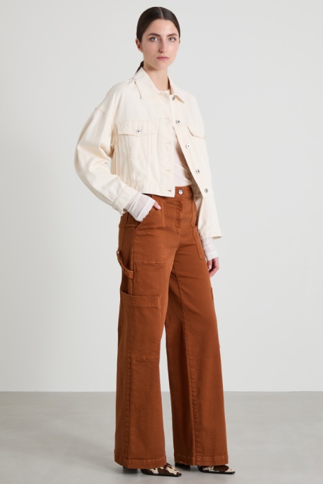 Chaqueta cropped de bull de algodón Intrend