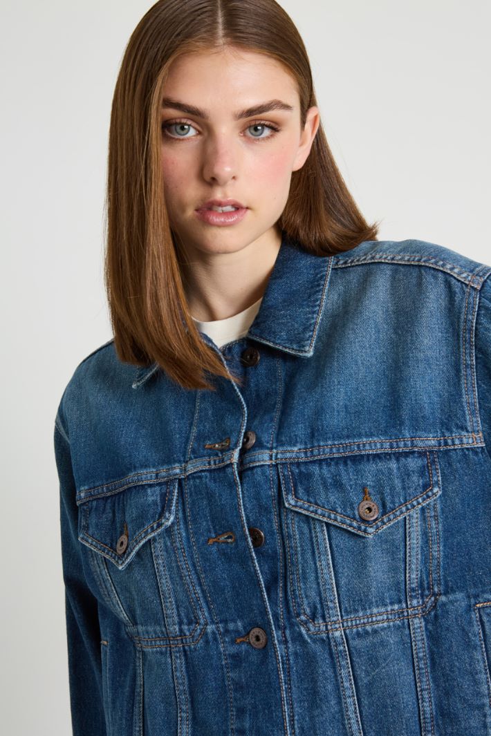 Cotton denim jacket Intrend - 4