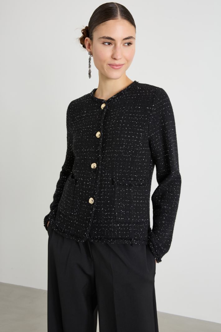 Giacca corta in tweed