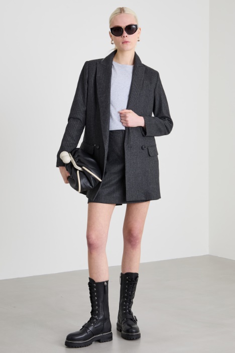 Flannel double-breasted blazer Intrend