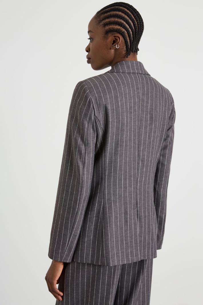 Pinstriped gabardine blazer Intrend - 2