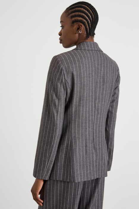 Blazer de gabardina de raya diplomática