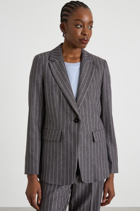 Pinstriped gabardine blazer Intrend