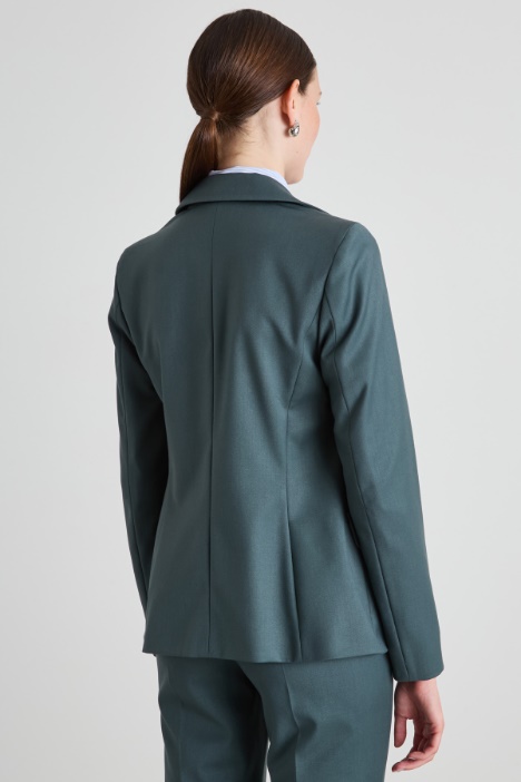 Blazer sfiancato in flanella