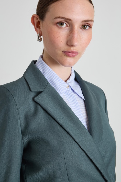 Blazer sfiancato in flanella