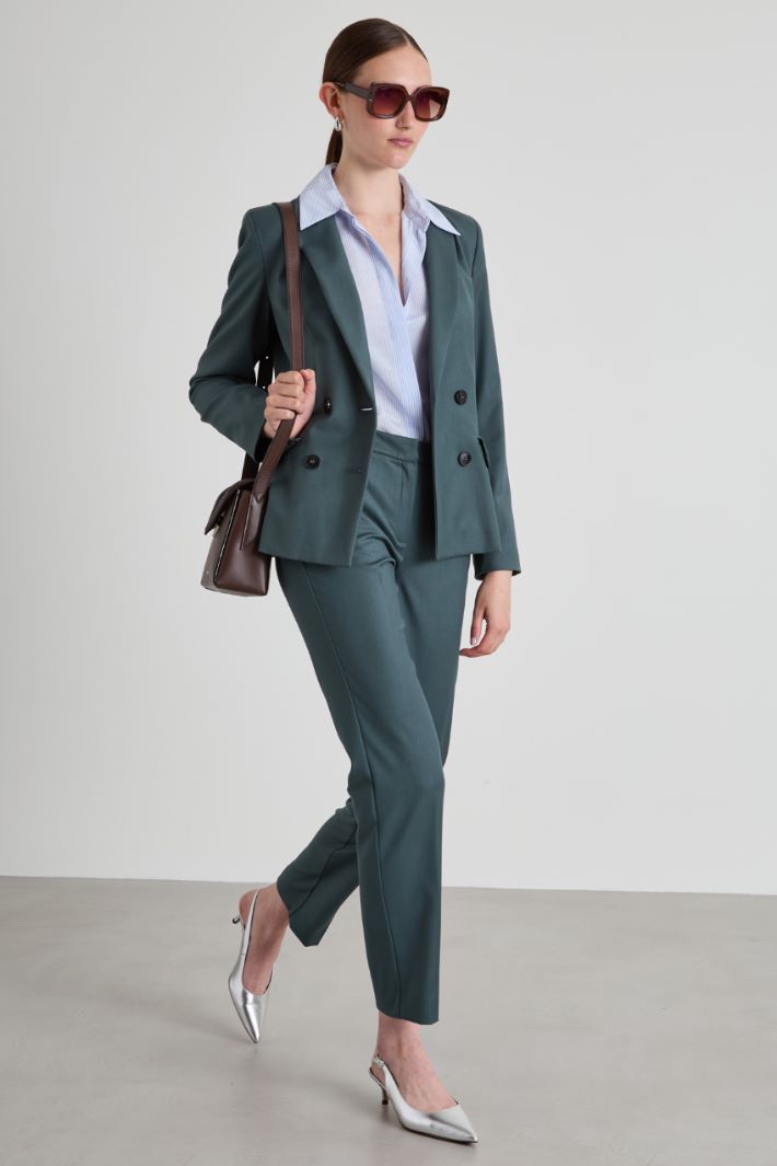 Blazer sfiancato in flanella