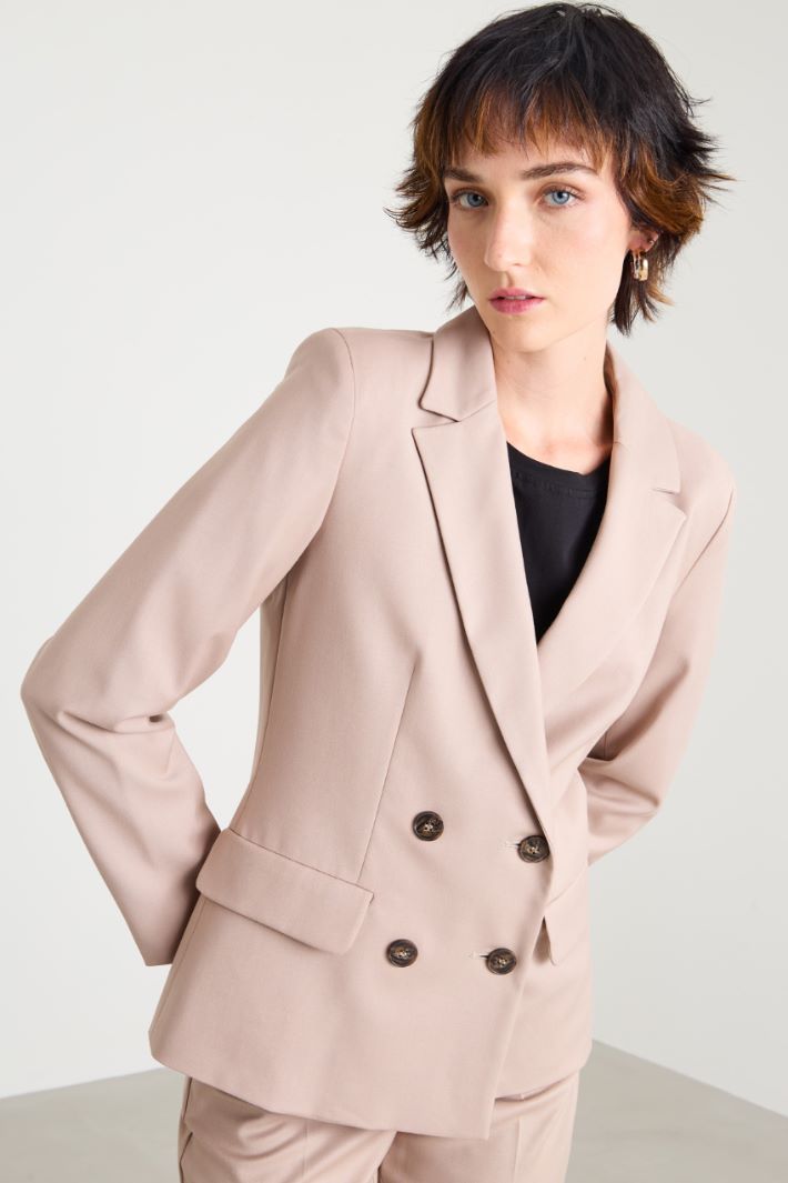 Blazer sfiancato in flanella Intrend