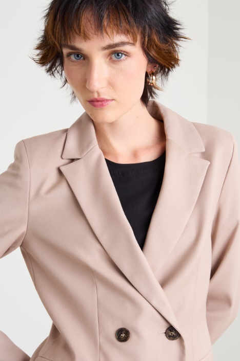 Blazer sfiancato in flanella