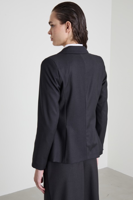 Blazer sfiancato in flanella