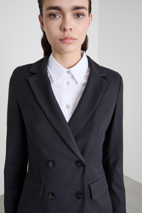 Blazer sfiancato in flanella