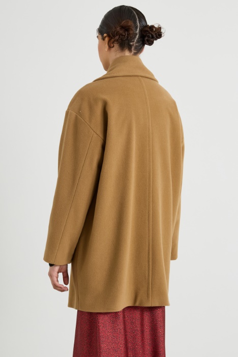 Capotto doppiopetto in drap