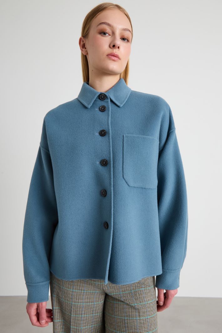 Single-breasted double wool pea coat Intrend - 2